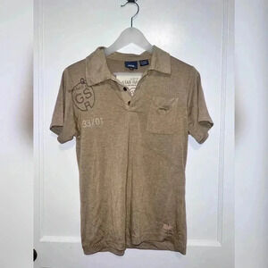 G Star Raw Tan Polo With Logo and Design